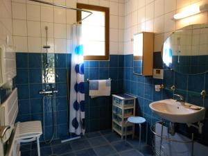 ห้องน้ำของ Au Milieu de Nulle Part, Chambres et gites écologiques au lac du Der