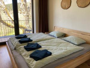 Posteľ alebo postele v izbe v ubytovaní Apartmán U Kola na Brčálníku