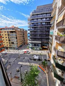 a view of a city street with tall buildings at Holiday Apartment Mariola in Calpe