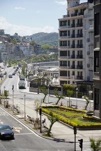 a view of a city with a street with cars at CONCHA SUITE Brand NEW & Style in San Sebastián