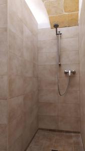 doccia con tubo in bagno di Masseria La Lizza - Ospitalità Rurale a Lecce
