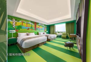 Katil atau katil-katil dalam bilik di Chuang-tang Spring Spa Hotel