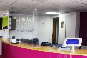 an office with a desk with a computer on it at Phoenix Halls in Brighton & Hove