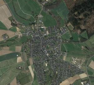 a map of a city with houses and trees at Ferienwohnung im Mühlbachtal in Miehlen