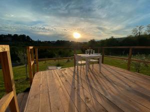 The sunrise or sunset as seen from a vidéki vendégházakat or nearby