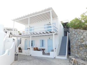 Balkón alebo terasa v ubytovaní Ozar Villas Mykonos