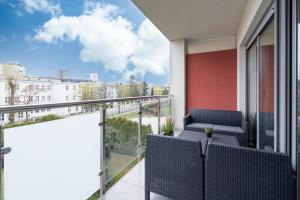 Balkón alebo terasa v ubytovaní Apartament G11 z miejscem parkingowym