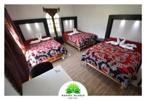 Postel nebo postele na pokoji v ubytování Hotel Maguey blanco