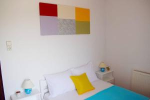 A bed or beds in a room at Magnificent sea view,clean and bright apartments