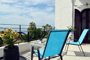 A balcony or terrace at Magnificent sea view,clean and bright apartments