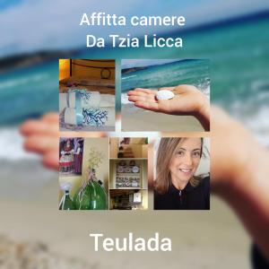 un collage de fotos de una mujer en Affitti brevi Tzia Licca, en Teulada