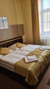 Postel nebo postele na pokoji v ubytování Hotel Čierny Orol