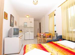 TV a/nebo společenská místnost v ubytování Apartments Puntizela 727