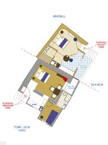 a floor plan of a house at Oikies Skiathos in Skiathos