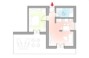 Plán poschodí v ubytovaní Haus Hohenrain Ferienwohnung 2