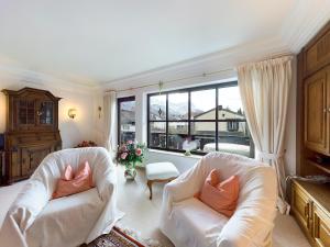 Ένα ή περισσότερα κρεβάτια σε δωμάτιο στο Alpspitz-Flair