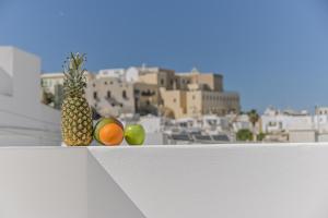 Nespecifikovaný výhled na destinaci Naxos nebo výhled na město při pohledu z apartmánu