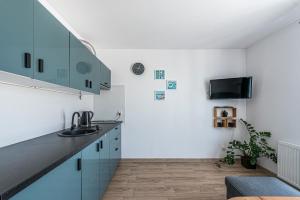Kuchyňa alebo kuchynka v ubytovaní Apartament Niebieski OPTILOCUS