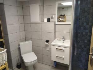 ブレンナにあるDOMeK NINAのトイレと洗面台付きのバスルーム +33枚の写真