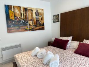 Postel nebo postele na pokoji v ubytování Apartamento David