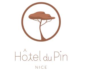 a mushroom in a circle logo at Hotel du Pin Nice Port in Nice