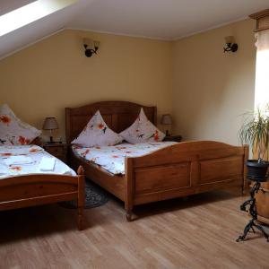 Un pat sau paturi într-o cameră la Casa Lia