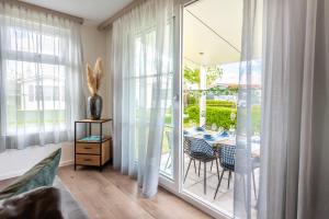 Χώρος καθιστικού στο Luxe 5-persoons chalet op familiecamping