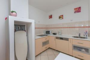 Kuchyň nebo kuchyňský kout v ubytování Apartments Cetina