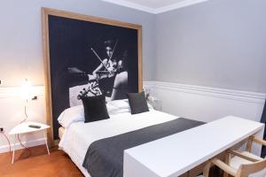 Postel nebo postele na pokoji v ubytování Hotel Clitunno