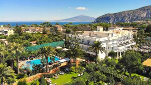 an aerial view of a resort with a pool at Hotel Alpha in Sant'Agnello