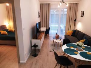 Χώρος καθιστικού στο Apartament 5 Mielno