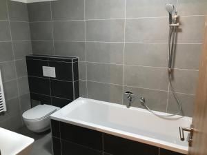 Kúpeľňa v ubytovaní Horské apartmány Na Pastvinách