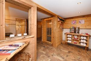 Kuchyň nebo kuchyňský kout v ubytování Apart Alpenpension Maderer