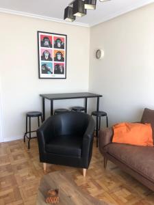 A seating area at Casa en la playa