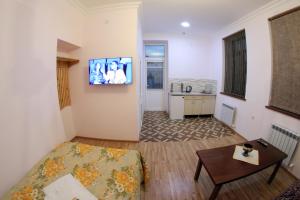 Televízia a/alebo spoločenská miestnosť v ubytovaní Vanand Guest House