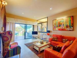 Χώρος καθιστικού στο Villas Anais