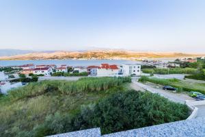 an aerial view of a town next to a body of water at MB Bed&Breakfast in Pag