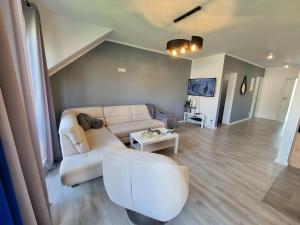 Televízia a/alebo spoločenská miestnosť v ubytovaní Domek pod świerkami - "Apartamenty świerkowe"