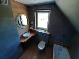 Kúpeľňa v ubytovaní Domek u Andrzeja 2 + 37 fotografií
