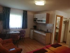 Kuchyň nebo kuchyňský kout v ubytování Tünde Apartman