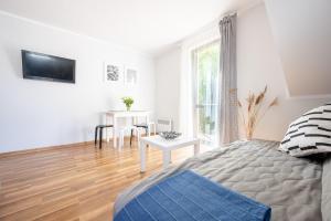 Telewizja i/lub zestaw kina domowego w obiekcie Apartamenty Plazowa