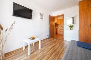 Telewizja i/lub zestaw kina domowego w obiekcie Apartamenty Plazowa