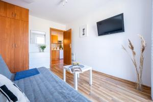 Telewizja i/lub zestaw kina domowego w obiekcie Apartamenty Plazowa