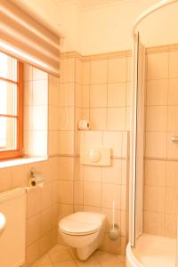 Koupelna v ubytování Hotel VÍTKOVA HORA
