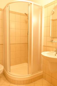 Koupelna v ubytování Hotel VÍTKOVA HORA