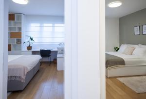 Posteľ alebo postele v izbe v ubytovaní Luxury apartment Ivari