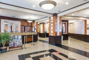 a lobby of a hospital with a waiting area at Clarion Hotel & Suites Mount Laurel in Mount Laurel