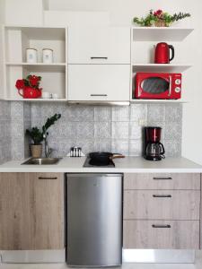 A kitchen or kitchenette at Emorfia's Apartments