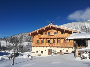 Ferienhaus Rohrmoos Maria Alm v zime