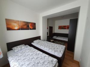 Postel nebo postele na pokoji v ubytování Apartmá na Hané